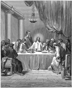 最後の晩餐、1866年のイエスとその弟子たち 作： Gustave Dore