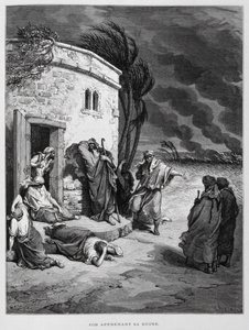 自分の破滅を理解するヨブ（ドーレ聖書より 作： Gustave Dore