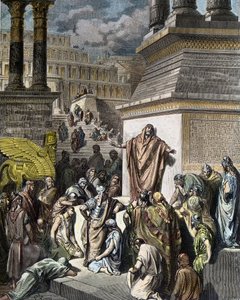 Jonah urges Ninivitesa penitence - ヨナ、ニニブ人に懺悔を促す - Gustave Dore