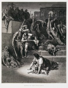 ヘロデ王、罪のない人々の虐殺を命じる（ドーレ聖書より 作： Gustave Dore