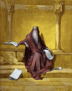 ギュスターヴ・ドレによるソロモン王の彫刻。- 聖書 作： Gustave Dore