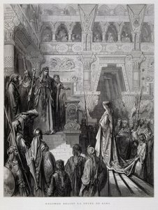 シバの女王を迎えるソロモン王（ドーレ聖書より 作： Gustave Dore