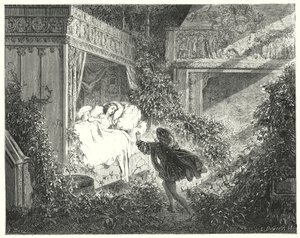 La Belle Au Bois Dormant; Sleeping Beauty (carving) 作： Gustave Dore