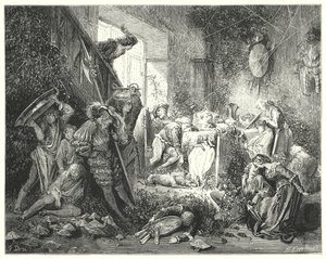 La Belle Au Bois Dormant; Sleeping Beauty (carving) 作： Gustave Dore