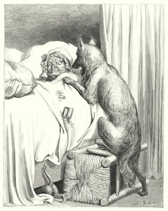 ル・プティ・シャペロン・ルージュ（赤ずきんちゃん）（エングレーヴィング 作： Gustave Dore
