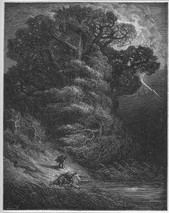 Le chene et le reseau-The Oak and the Reed-from "Fables" by Jean de La Fontaine 作： Gustave Dore