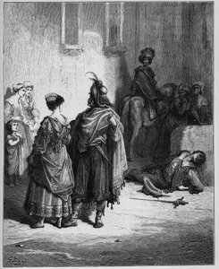 Les Deux Coqs-The Two Roosters-from "Fables" by Jean de La Fontaine 作： Gustave Dore