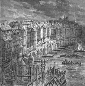 「ロンドン橋、1694 年」、1872 年。 作： Gustave Dore