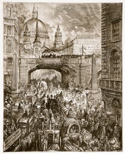 ウィリアムブランチャードジェロルド（1826-94）のパブによって書かれた「ロンドン、巡礼」からのルートゲートヒル。 1872