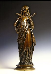 聖母子像（ブロンズ） 作： Gustave Dore