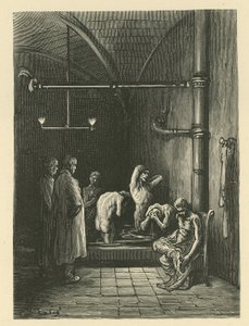 避難所の浴室にいる男性 作： Gustave Dore