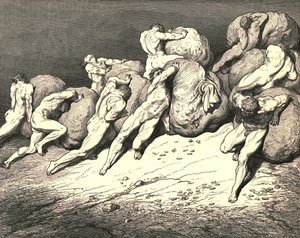 すべての金が月の下にあるわけではなく、c1890でした。 作： Gustave Dore