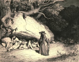 これまでのところ苦しんでいるだけで、私たちは希望のない希望で生きています、c1890。 作： Gustave Dore