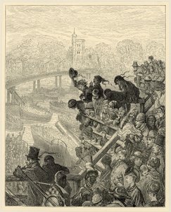 オックスフォードとケンブリッジのボートレース、パトニー 作： Gustave Dore