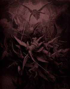 失楽園。反逆の天使たちの落下（画家ドレ 作： Gustave Dore