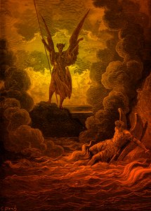 失楽園。サタンとベルゼブブ.by ドレ 作： Gustave Dore