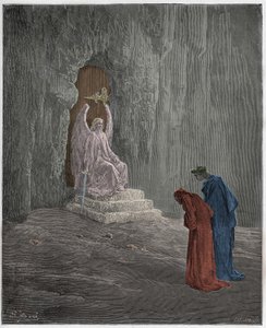 カンガトーリ9、プルガトリオ：煉獄の入り口にあるダンテとヴァージル、ダンテアリギエーリ作「The Divine Comedy」（1885年）のイラスト 作： Gustave Dore