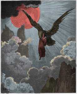 プルガトリオ、カント9：ダンテは夢の中で、イーグルによって運ばれてくる。 作： Gustave Dore