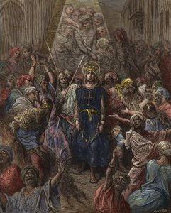 1250年の第7回十字軍遠征中にマンスーラで捕虜となったサン・ルイ - エジプトで捕虜となったルイ9世（1214-70） - ギュスターヴ・ドーアの彫刻 - ジョセフ・フランソワ・ミショーの「十字軍の歴史」より