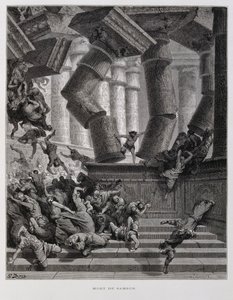 バアルの神殿を破壊するサムソン（ドーレ聖書より 作： Gustave Dore