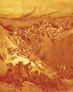 サムソンがロバの顎骨でペリシテ人を殺す（ドレ作） - 聖書 作： Gustave Dore