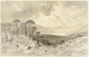 スコットランドの風景、1873年 作： Gustave Dore