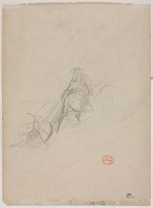 狩猟シーンのスケッチ（裏面） 作： Gustave Dore