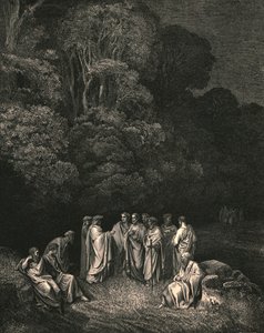 だから私は彼の明るい学校を統一し、崇高な歌の君主c1890を統一した。 作： Gustave Dore