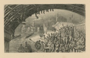 ボートレースを観戦する観客 作： Gustave Dore