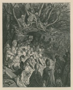 川岸からのボートレースを見ている観客 作： Gustave Dore