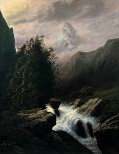 19世紀、Cervin Mountainの嵐。 作： Gustave Dore