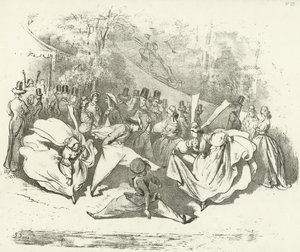 10年後またはファッション1840（グラビア）の変更 作： Gustave Dore