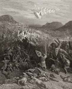 1097年のニカイアの戦い。JFの「Bibliotheque des Croisades」のイラスト。ミショー、1877 作： Gustave Dore