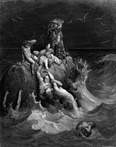 大洪水、1866年。 作： Gustave Dore
