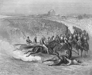 「ダービー - タッテナム コーナー」、1872 年。 作： Gustave Dore