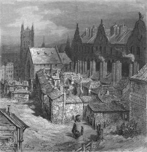 「デビルズ エーカー - ウェストミンスター」、1872 年。 作： Gustave Dore