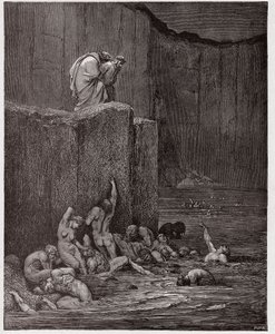 ダンテ・アリギエリ（1265-1321）作『神曲』第18番「インフェルノ」-ギュスターヴ・ドーア（1832-1883）絵 作： Gustave Dore
