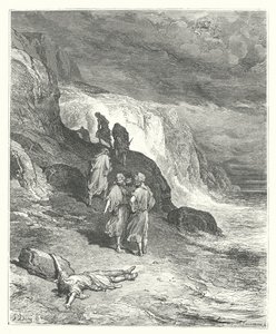 ラ・フォンテーヌの寓話ジュピターと旅人（エングレーヴィング） 作： Gustave Dore