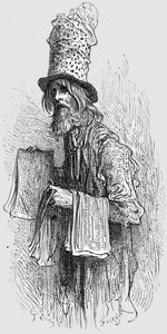 「ハエの紙商人」、1872年。 作： Gustave Dore
