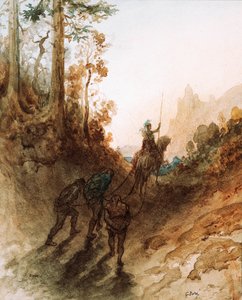 巨人を捕らえる」1869～83年頃（水彩画 作： Gustave Dore