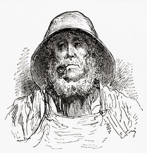 ギュスターヴ・ドーレの素描による「マルセイユの船乗り」。ギュスターヴ・ドールの生涯と回想』（1885年刊）より。 作： Gustave Dore