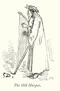 オールド・ハーパー（エングレーヴィング） 作： Gustave Dore