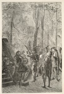 チャールズヘンリーハンソン著、アーサー王の日々の物語からのガレス卿結婚の喜び、1898年 作： Gustave Dore