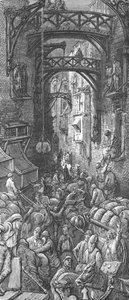 「都市の商売の潮流」、1872 年。 作： Gustave Dore