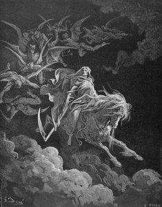 ヘリオドール・ジョセフ・ピサン（1822-90）c.1868によって刻まれた死の幻視 作： Gustave Dore