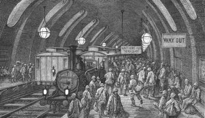 「労働者の列車」、1872 年。 作： Gustave Dore