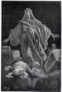 警報が鳴った-ギュスターヴ・ドレの恐怖のイラスト、エングレーヴィング 作： Gustave Dore