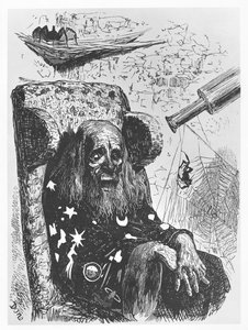 占星術師、ヘル・トリッパ、「Gargantua and Pantagruel」のイラスト、FrançoisRabelais 作： Gustave Dore