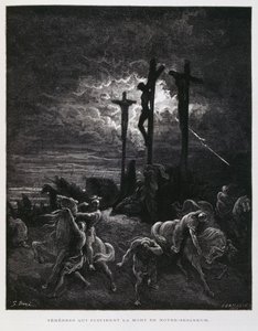 キリストの磔刑、ドーレ聖書からの挿絵 作： Gustave Dore