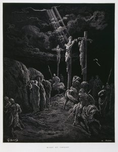 キリストの十字架上の死、ドーレ聖書からの挿絵 作： Gustave Dore